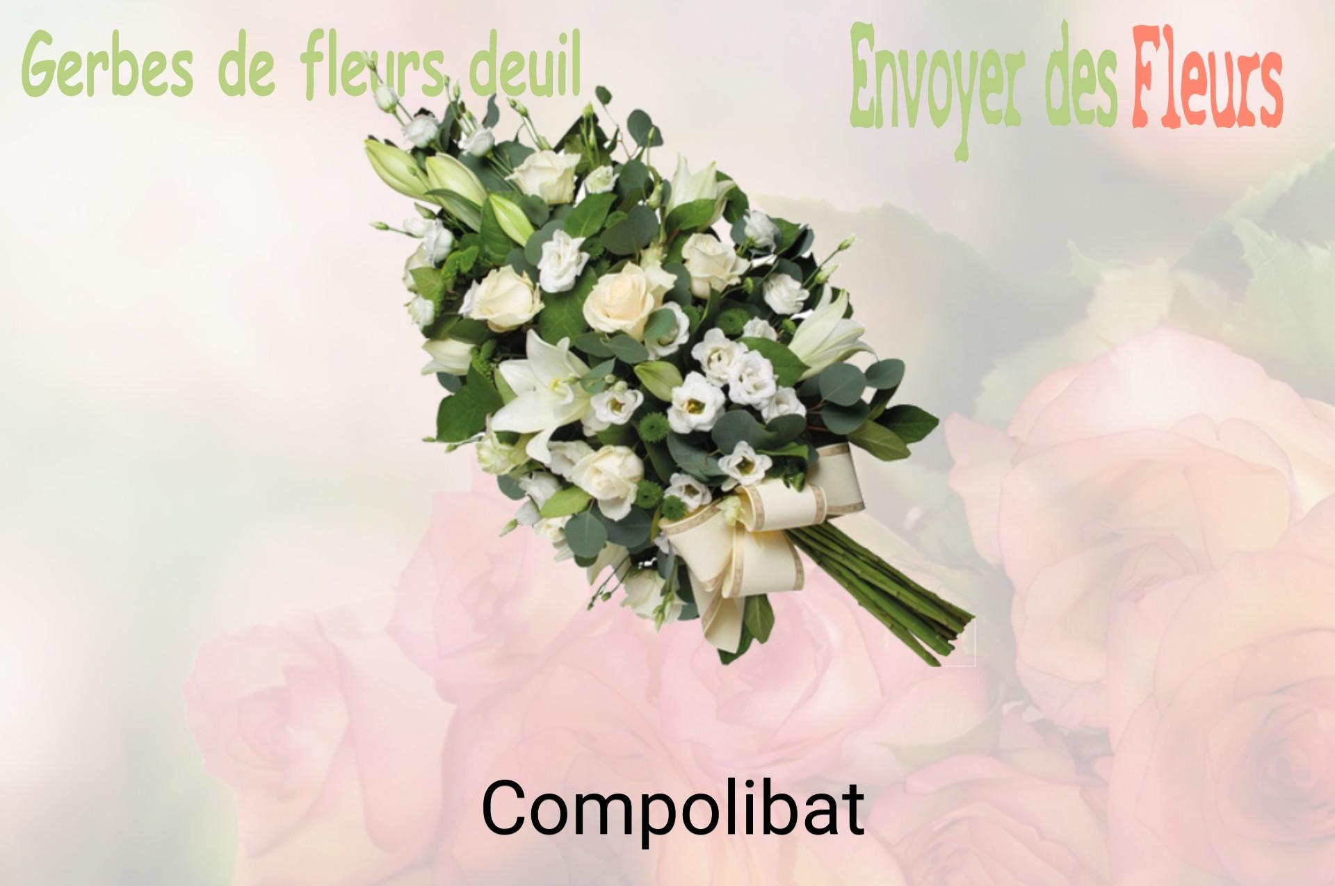 Gerbe de fleurs de deuil livrée à Compolibat